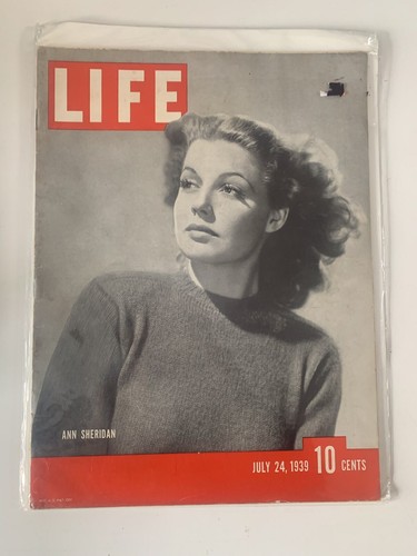 LIFE Magazine July 24 1939 Ann Sheridan Wimbledon Bobby Feller Unions Strike Ads