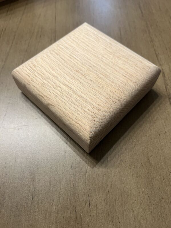 Unfinished square newel post cap - rounded edges
