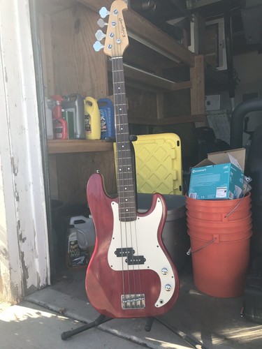 Bridgecraft Red Bass Guitar