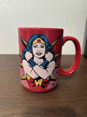 Zak Designs Wonder Woman Mug Strongest Woman Alive Red Coffee Mug Cup DC Comics