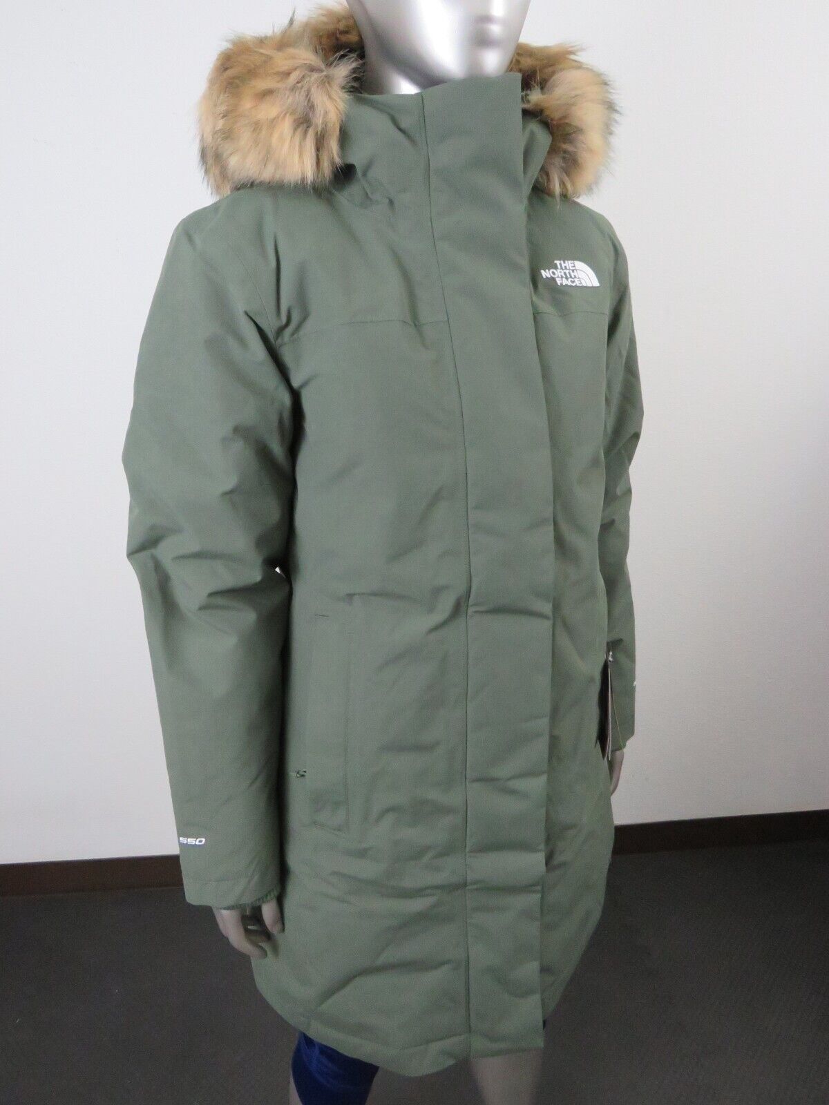 Pre-owned The North Face Womens  Tnf Arctic Parka Down Warm Winter Jacket - Thyme Green