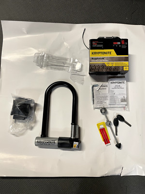 Kryptonite KryptoLok Series 2 Mini-7 U-Lock with Front Wheelboltz Bicycle Lock