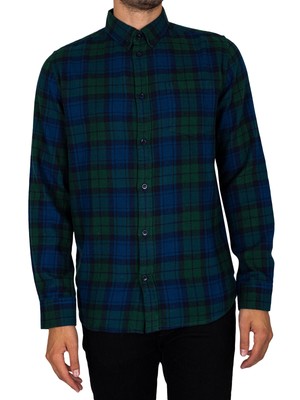 

KnowledgeCotton Apparel Мужская легкая фланелевая рубашка в клетку на заказ, синяя, Синий, 90933-1362