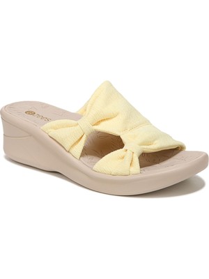 Женские босоножки на танкетке BZEES Womens Yellow 1 на платформе Smile-more Toe на каблуке 8 Вт