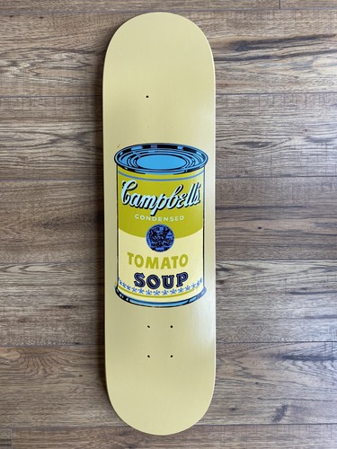 Brand New Andy Warhol x The Skateroom Campbell's Soup Can Skateboard & Bag