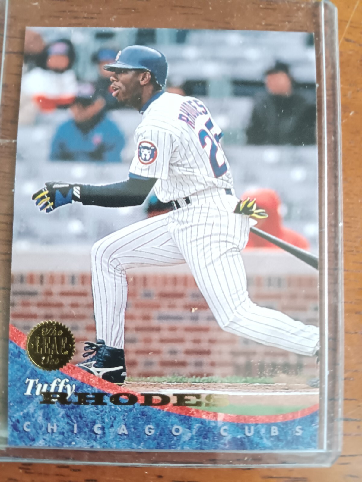 TUFFY RHODES CUBS 1994 THE LEAF SET BY DONRUSS BASEBALL CARD TUFFY RHODES CUBS 1994 THE LEAF SET BY DONRUSS BASEBALL CARD