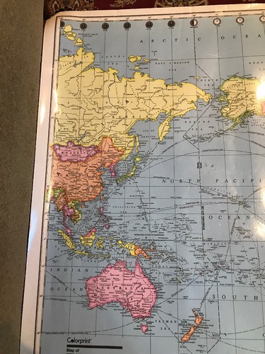 1993 COLORPRINT Map of the World Mercator Projection American Map Corp (SB)