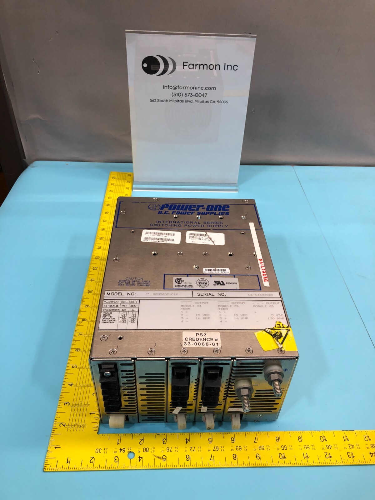 POWER-ONE SPM5ADC1C1K POWER SUPPLY, 160939