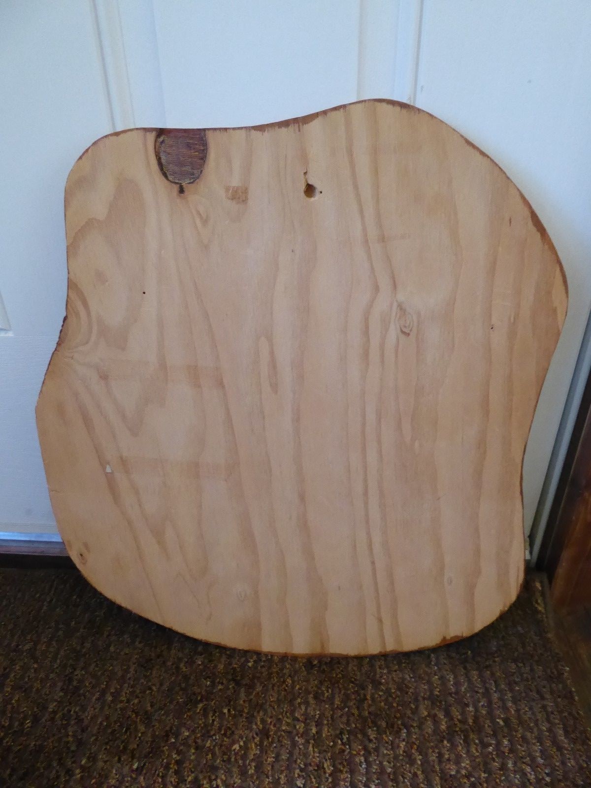 NEW WOOD BURNED LEATHER ART WORK OF IVAR'S ON WOOD BOARD 1981