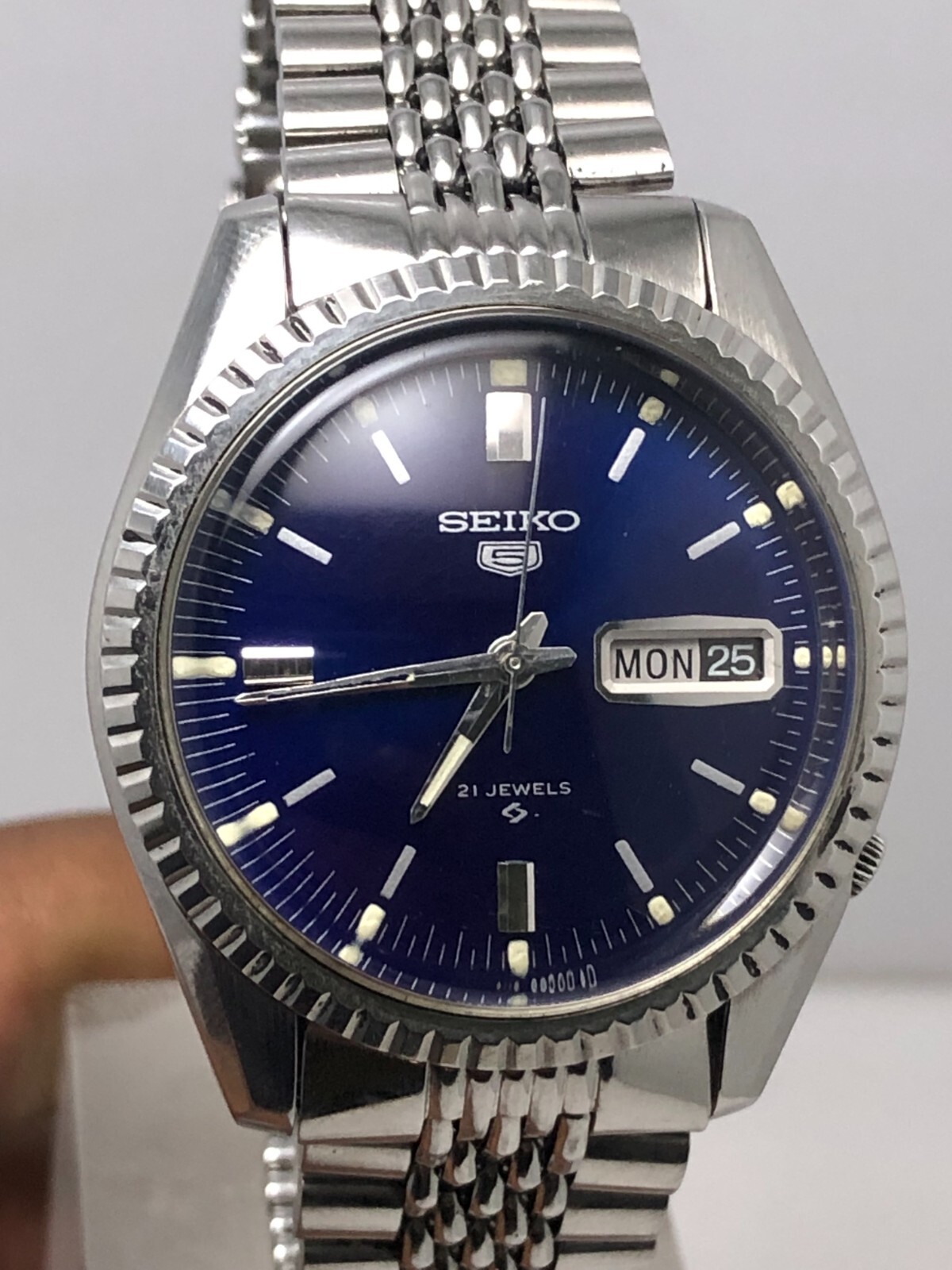 た*う様 セイコー5 SEIKO5 6119‐8030 Vintage Seiko 6119-8030 Automatic 21 Jewels Blue Dial Day