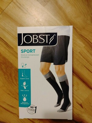Jobst Activewear Denim Gray  Lg Knee CT Compression Stockings 