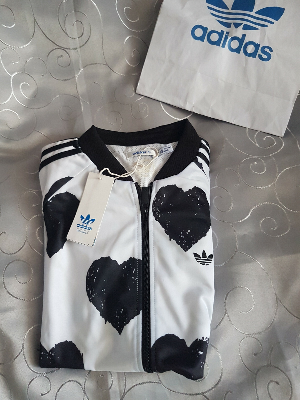 Pre-owned Adidas Originals Adidas Superstar Damen Jacke Heart Graphic Jacket Herz Sst Track Xs - L