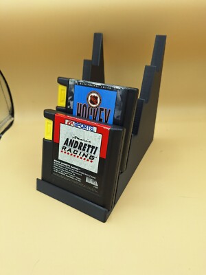 Sega Genesis Tall EA Game Display Stand, Tiered, Holds Up To 5 Carts, 3D Printed