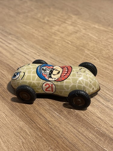 Frankonia Peanut Racer #21 Tin Litho Wind Up Toy Made in Japan as