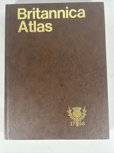 Britannica Atlas 1768 Hardcover Book 1988 Encyclopaedia