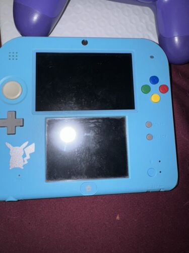 Nintendo 2DS Sun Moon Light Blue Console Stylus Pikachu Nintendo 2DS Sun Moon Light Blue Console Stylus Pikachu