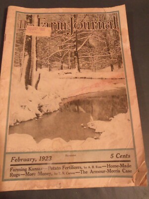 FEBRUARY 1923 THE FARM JOURNAL MAGAZINE, FARMING ARTICLES ADVERTISEMENT PICS