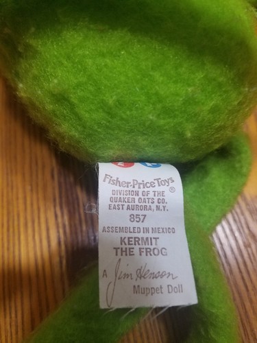 1981 Fisher Price Jim Henson Kermit the Frog 857 Doll Muppet