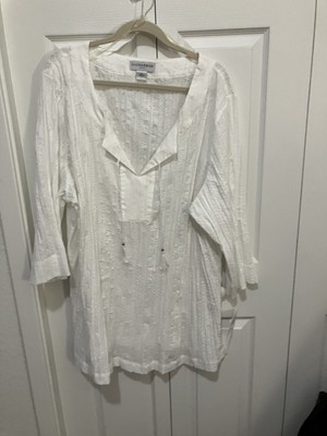 White Sag Harbor Women's Tunic/Top Size 3X NEW!