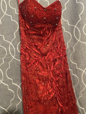 Dancing Queen Red Long Evening/Prom/Cocktail/Wedding Dress Size 4