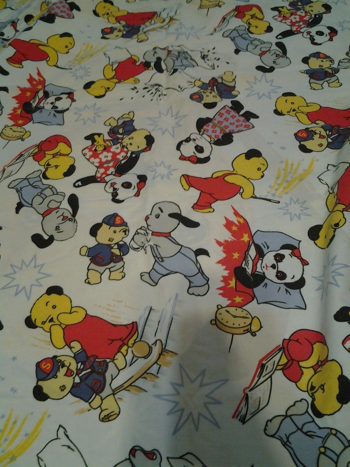 vintage panda design duvet? made in great britain w/case