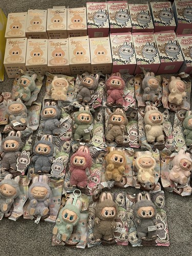 アイドル POPMART 2set LABUBU Have A Seat+MACARON Labubu The Monsters Have A Seat Summer Party Macaron Plush