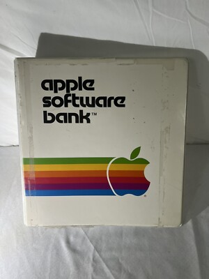 Vintage Original APPLE Software Bank 3 Ring Binder