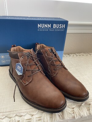 Men's Nunn Bush Circuit Plain Toe Chukka Boot Cognac 85009-221 Size 11 M