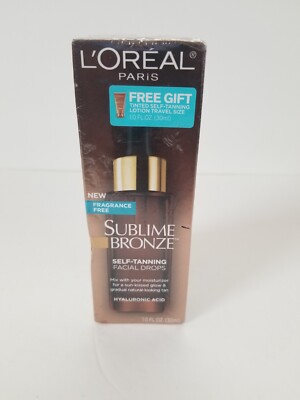 L'Oreal Sublime Bronze Self-Tanning Facial Drops & Lotion 1.0 oz. Fragrance Free