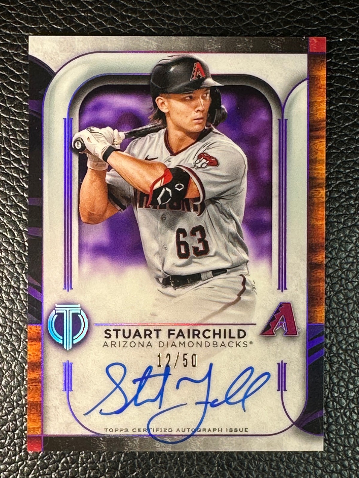 2022 Topps Tribute Purple Stuart Fairchild 12/50 Auto Autograph