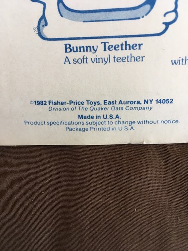 VINTAGE FISHER PRICE CRIB & PLAYPEN RATTLE TEETHER  1982 ROCKING HORSE 647 NIB