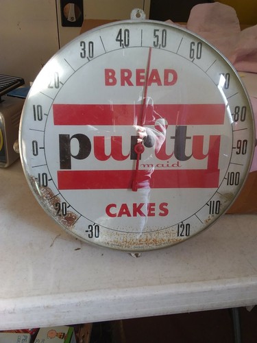 Vintage Purity Maid Bread Cakes Advertising Thermometer Chicago IL.