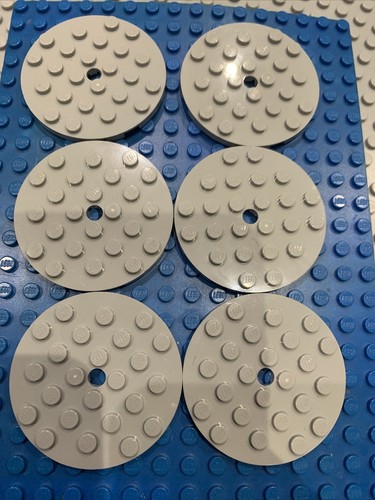 6 X Lego 11213 Light Grey 6x6 Round Plate X 6 Pieces | eBay UK