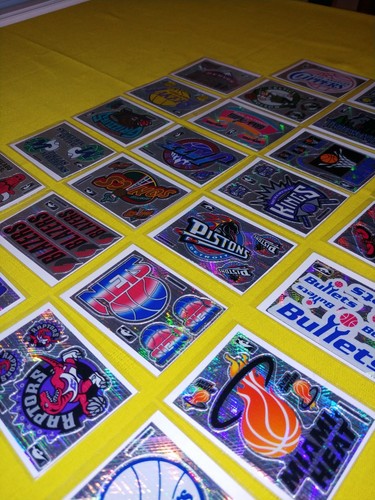 Vintage Lot Of 26 1990s NBA Vending Prism Jewel Stickers No Duplicates