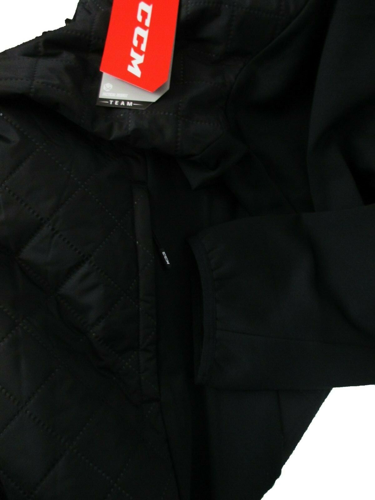CCM Hockey Black Quilted Jacket Size 3XL