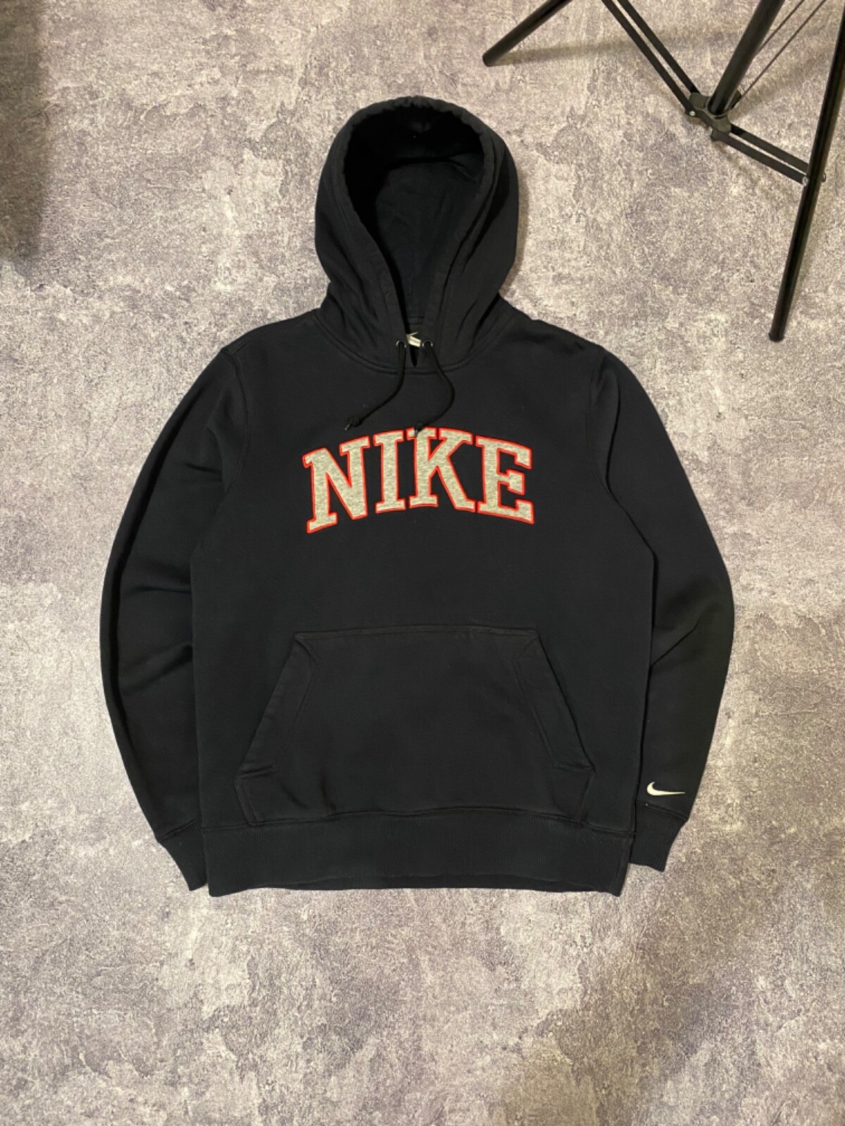 【おすすめアイテム】Nike Point Swoosh Logo Overhead Hoodie Nike Sportswear Tech Fleece Hoodie Black/White/White LG at