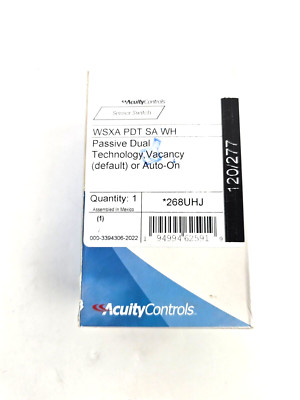 Acuity Sensor Switch WSXA PDT SA WH Passive Dual Technology Vacancy Or Auto-on