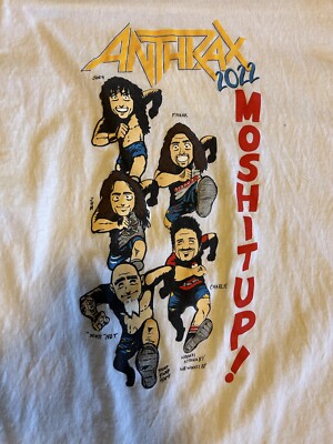 Anthrax Mosh it Up Tour 2022 TShirt M Gildan Tee, Brand-X Really Great Condition