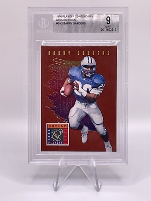 Barry Sanders 1996 Playoff Contenders Ground Hogs #GH2 Lions Rare 1:144 BGS9