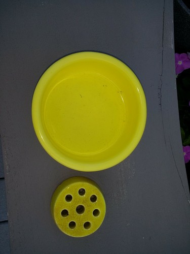 FENIX RESEARCH Pottery BOWL  And  UNMARKED Flower Frog
