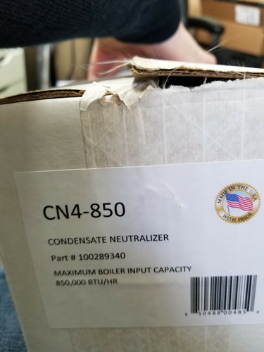 Neutra-Safe CN4-850 4 Inch Clear Condensate Neutralizer, 850 MBH new