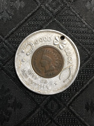 Hermann The Great THURNAER & GORMAN 1890 ENCASED INDIAN HEAD CENT TC283788 R8