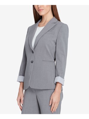 

TAHARI ARTHUR S. LEVINE Женский серый однобортный пиджак Petites, 33RRP007