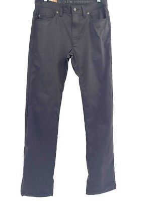  PrAna Men's Size 31 W X 36 L Slim Fit Brion Pants in Charcoal Dark Gray New