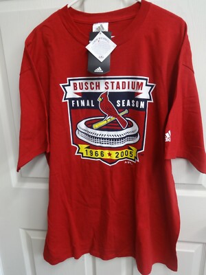 NWT Dead Stk 2005 MLB St. Louis Cardinals Busch Stadium Final Season Tee Men XL