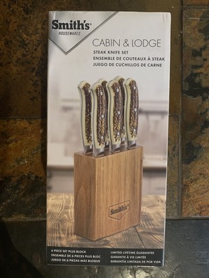 SMITHS Cabin & Lodge Steak Cutlery Block Set, 7Pcs