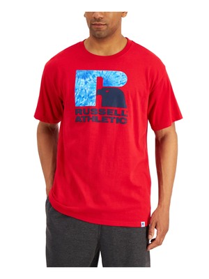

RUSSELL ATHLETIC Мужская футболка с красным логотипом Santiago Classic Fit, Красный, RMT1283