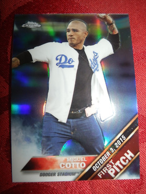 2016 Topps Chrome Refractor First Pitch Miguel Cotto #FPC-17 HOF BOXER CARD