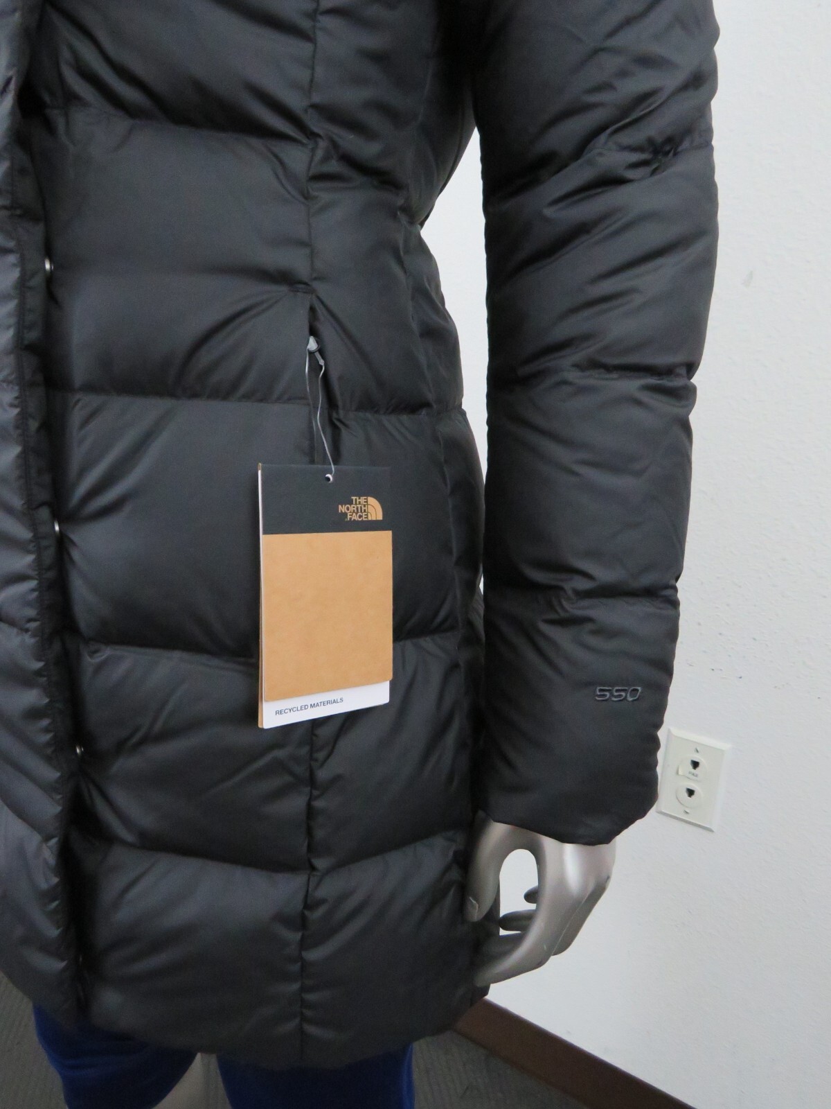 Pre-owned The North Face Womens  Dealio Insulated 550-down Winter Parka Jacket - Black In Tnf Black