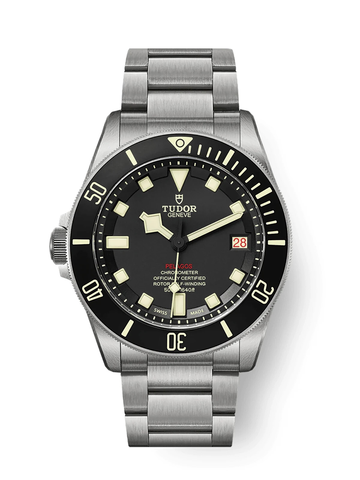 Pre-owned Tudor Pelagos Lhd Black Titanium Divers Watch With Extra Strap M25610tnl-0001